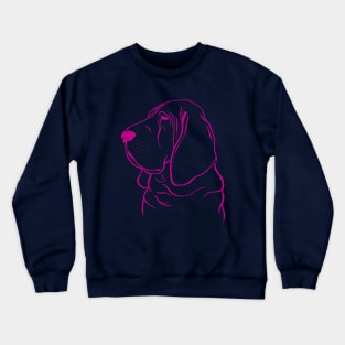 Bloodhound (Pink and Pink Violet) Crewneck Sweatshirt